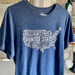 JCrew Map of the USA T-Shirt